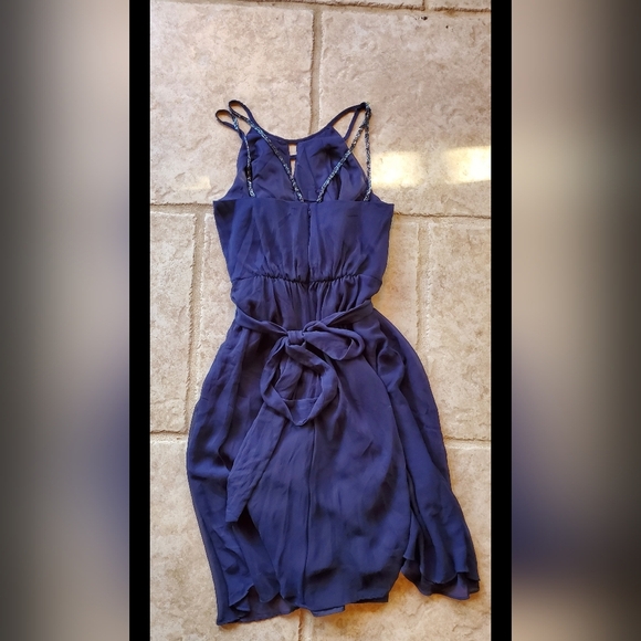 David's Bridal Navy Women's Dress size 2 - Picture 3 of 7